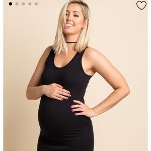 Pinkblush black sleeveless maternity dress